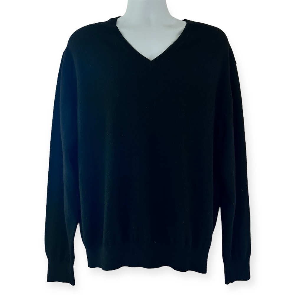 CHAUDER Men’s Cashmere Wool Blend Lightweight V-Neck Sweater Pullover XL